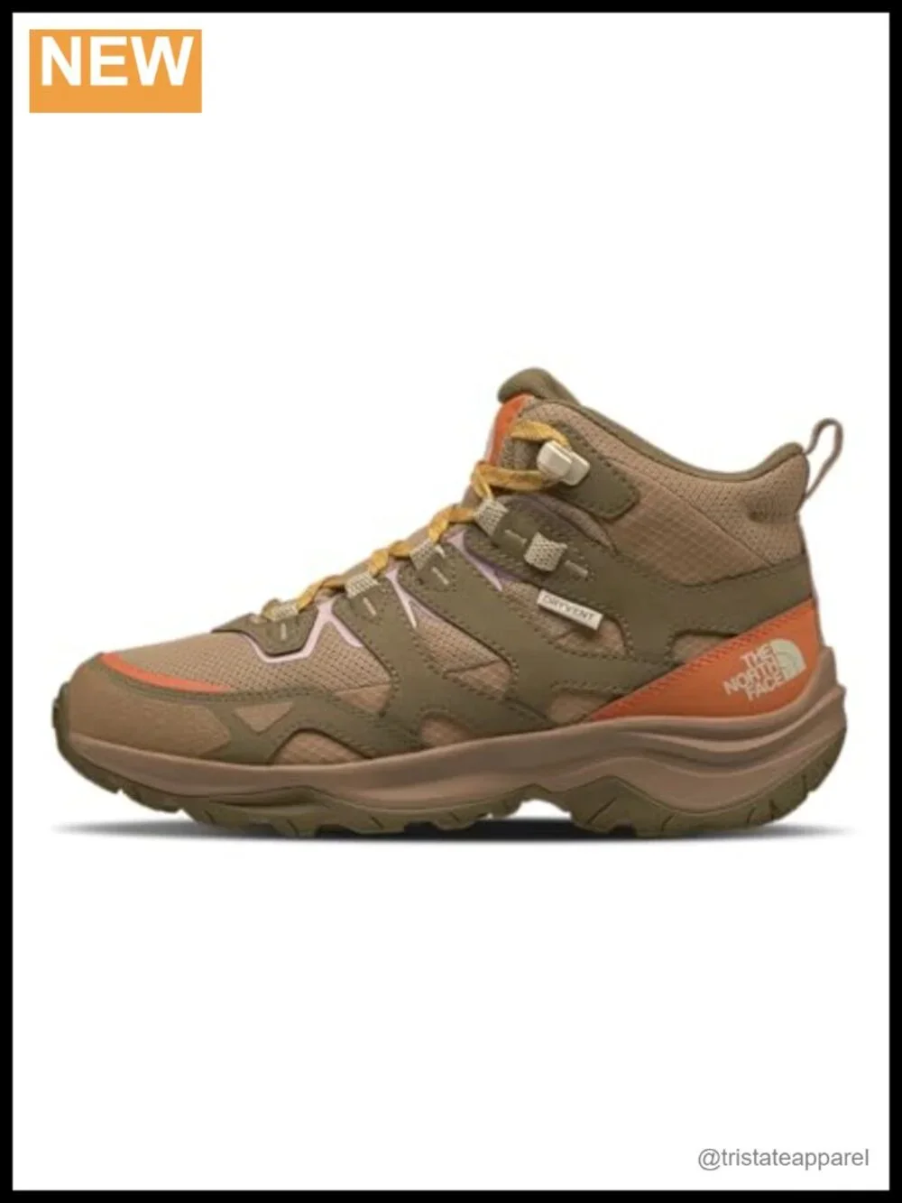 Waterproof Hiking Boots Mid Top Leather Lace Up Outdoor Trail